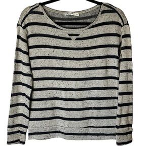 Stateside‎ Black Gray Marled Knit Pullover Sweater Size XS